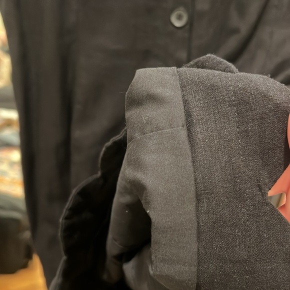 Aqua black linen dress with buttons NWT size XL - Picture 6 of 7